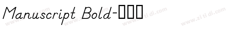 Manuscript Bold字体转换